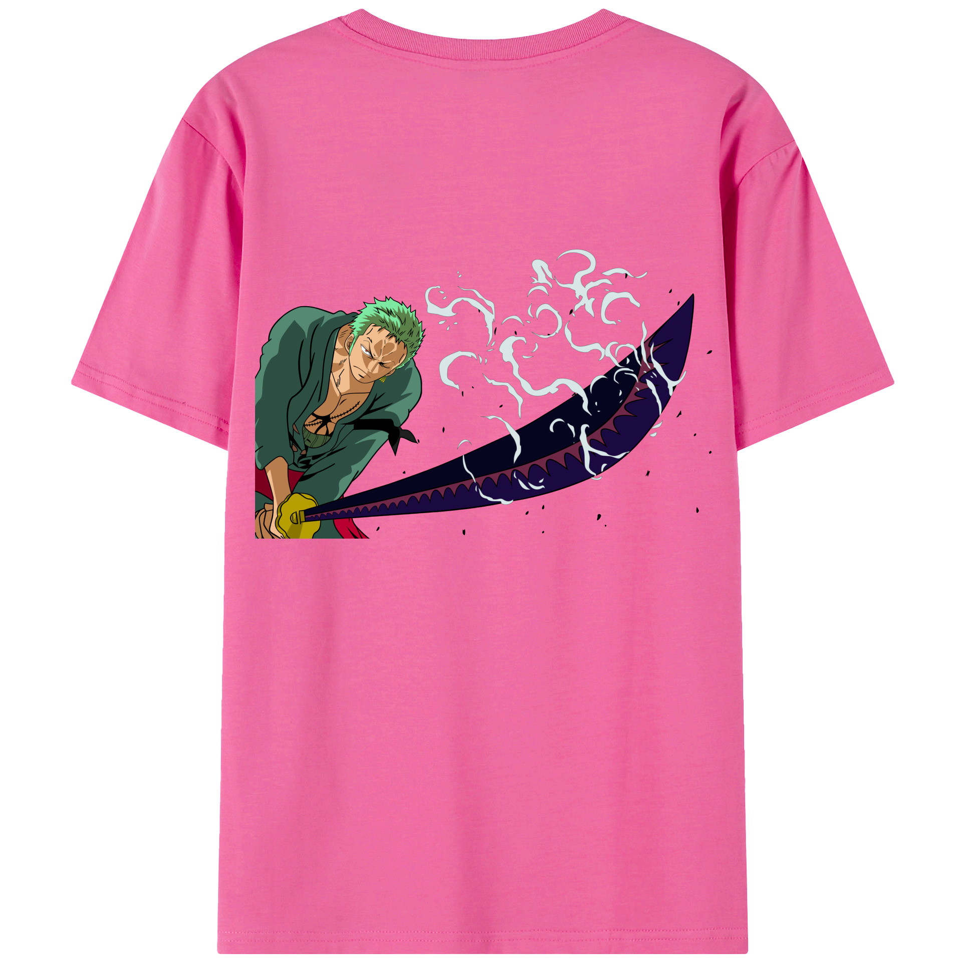ワンピース ロロノア・ゾロ ONE PIECE Roronoa Zoro レディース半袖Tシャツ(バックプリント)